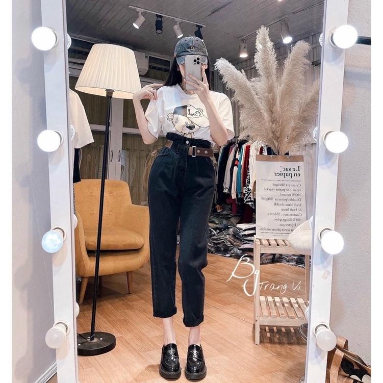 Quần baggy bò đai da b115