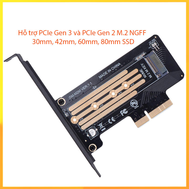 Card chuyển đổi SSD M2 NVMe sang PCIe