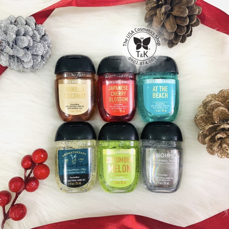 Rửa tay khô làm sạch vi khuẩn, dưỡng ẩm da tay BATH & BODY WORKS 29ml - mùi ngẫu nhiên