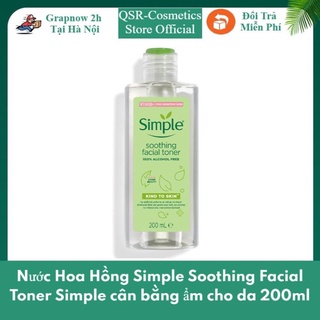 Nước Hoa Hồng Simple Soothing Facial Toner Simple cân bằng ẩm cho da 200ml