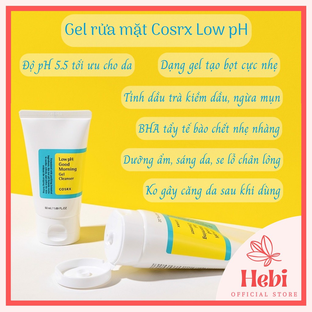 Sữa rửa mặt Cosrx Low PH Good Morning Gel Cleanser SRM0005 hebi_oficialstore