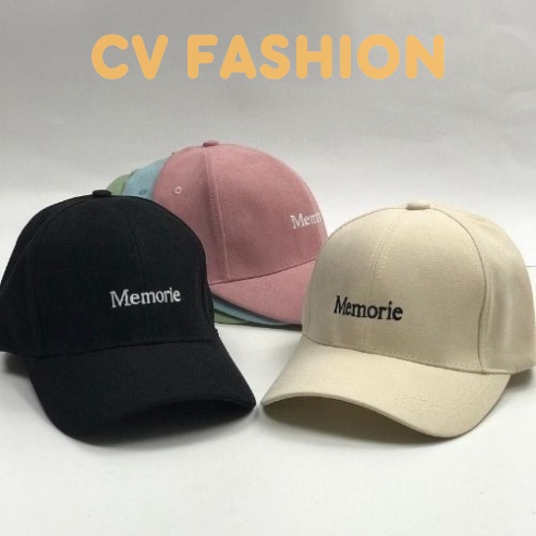 Mũ lưỡi trai thêu chữ Memorie Nón kết phong cách Ulzzang thời trang form unisex nam nữ K43 MN
