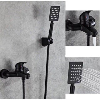 Bộ vòi sen tắm nóng lạnh Faucet màu đen - MS3