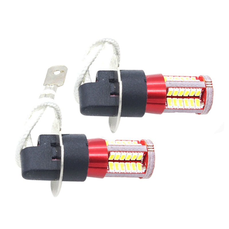 1 cặp bóng đèn LED H3 4041 SMD 57 6000K 12V-24V ánh sáng trắng cho xe hơi