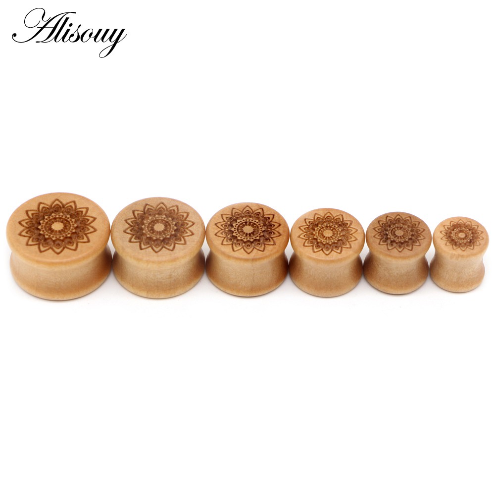 Alisouy Set 2 Nút Gỗ Hồng 6-30mm Hình Trái Tim
