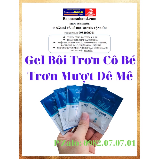 Gel Bôi Trơn Dạng Gói JIRUN 8 g, Tăng Cường Trơn Mượt Cho Âm Đạo Nữ, Gel Bôi Trơn Giá Rẻ, Chất Lượng, Tiện Lợi Sử Dụng