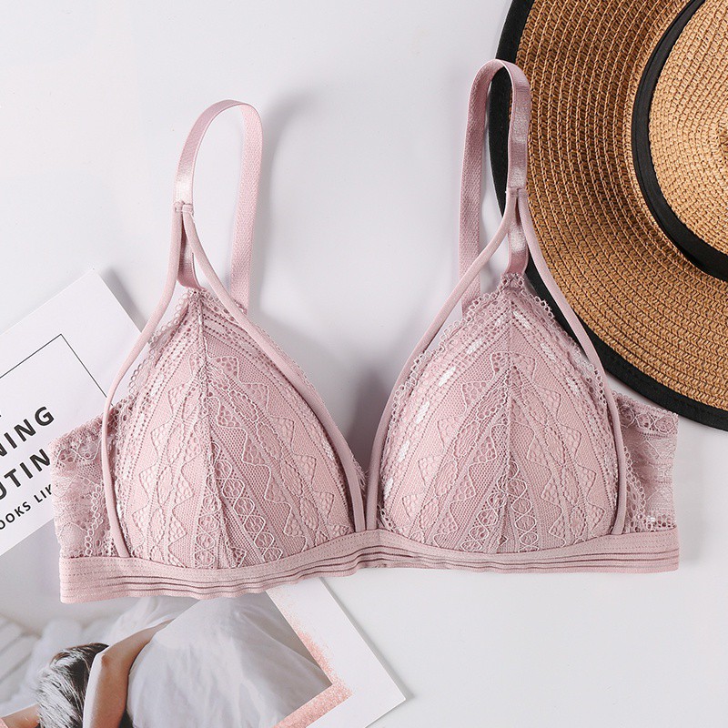 Áo Ngực Ren Cổ Chữ V Khoét Sâu Có Thể Điều Chỉnh Dây Tùy Ý