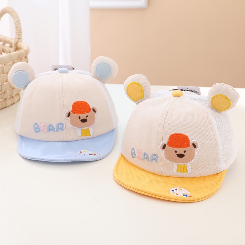 Mũ Lưỡi Trai Cho Bé 6 tháng - 3 tuổi mã thêu hình gấu Bear