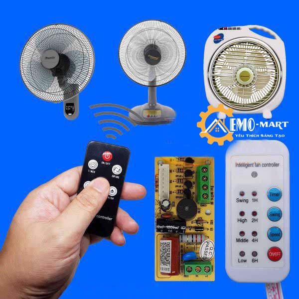 Mạch điều khiển quạt từ xa TOMAX V2 ⚡️𝐅𝐑𝐄𝐄 𝐒𝐇𝐈𝐏⚡️ Bật, tắt bằng remote - Có đèn báo tốc độ, thời gia