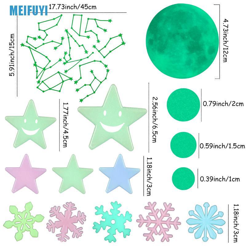 Bộ ngôi sao phát sáng trong bóng tối dùng trang trí trần nhà