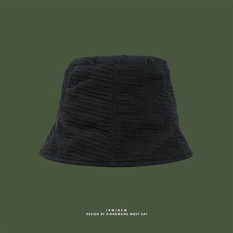 [In stock] fisherman hat thin chiffon sun hat sunshade flat cap flat top black beige light blue
