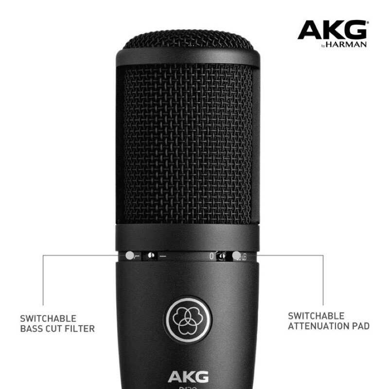 Mic thu âm AKG P120 Micro Vocal Condenser Thu Âm Phòng Studio, Mic Biểu Diễn , Chạy Nguồn 48V Phù Hợp Cho Các Sound Card