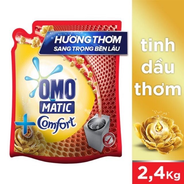 Nước giặt OMO Comfort 2.4kg (vàng)
