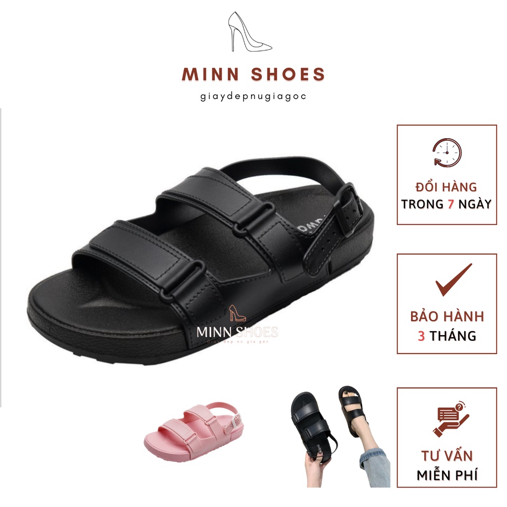 Dép nữ ulzzang sandal quai ngang nhựa dẻo dạo phố thời trang hè 2021 (D53)