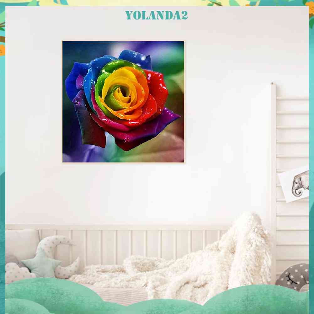 Bộ Tranh Thêu Chữ Thập Hình Hoa Hồng Nhiều Màu Sắc 11CT