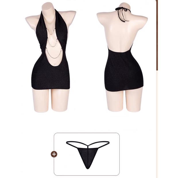 MY1842 - Váy Nhũ x Dây Đính Đá Siêu Sáng Nổi Bật Concept Sexy - Đầm Gợi Cảm @lingerie.sm.toys