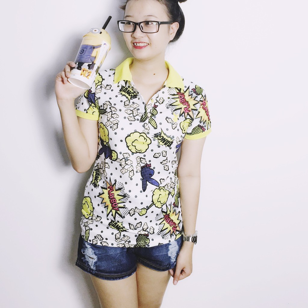 Áo thun nữ cá sấu cổ trụ thời trang Thái Lan Freesize ABG001 - ABG004 | Shopee Việt Nam