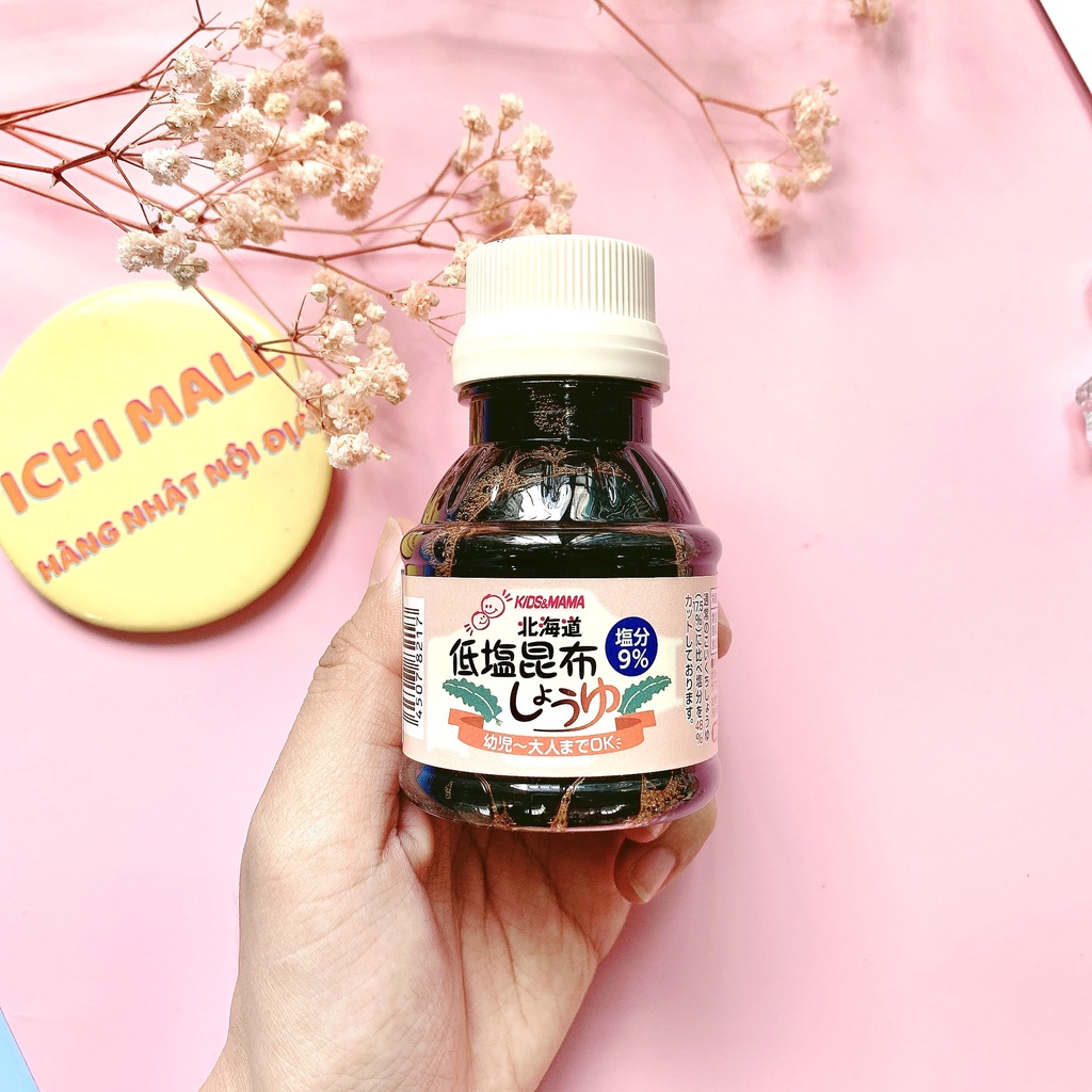 (DATE 2023) Nước Tương Tảo Bẹ Kids &amp; Mama 100 ml Nhật Bản