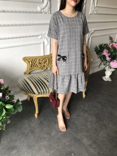Hình thật đầm bầu kẻ caro