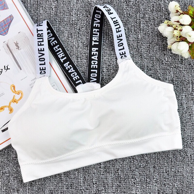 Áo tập GYM 5403 - Nữ⭐FREESHIP⭐Bra Len Tăm - yoga Ngực 2 Dây Mút Mỏng Điều Chỉnh Ngắn Dài