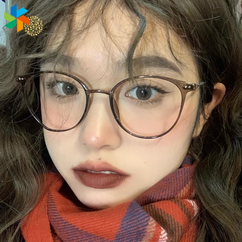 Mắt Kính Gọng Tròn Chống Ánh Sáng Xanh Thời Trang Hàn Quốc Cho Nam Nữ YKD JP6
