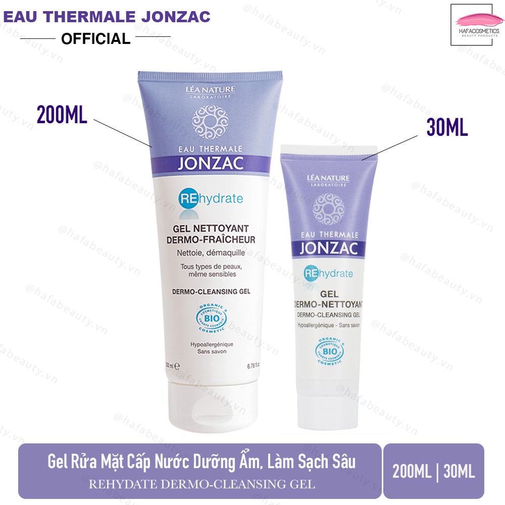 [14/12/2021] Gel rửa mặt cấp nước dưỡng ẩm Eau Thermale Jonzac Rehydrate Dermo Cleansing Gel