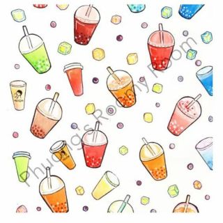 Giấy họa tiết chủ đề đồ ăn kích thước A4, A3