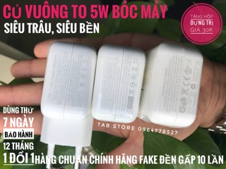Củ Sạc IPHONE Vuông To Bóc Máy ( TẶNG HỘP ĐỰNG )