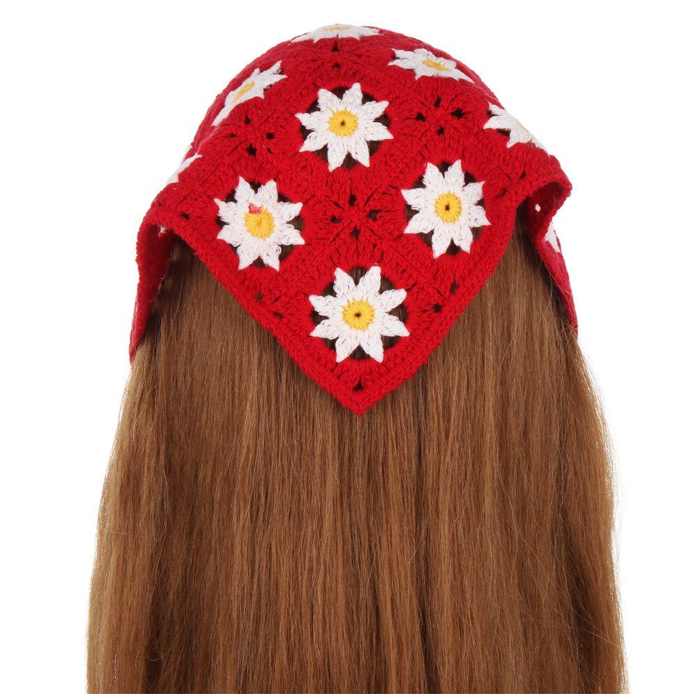 ♪Con đường♪ Băng Đô Đội Đầu Bằng Vải Dệt Kim Co Giãn Hình Tam Giác Nhiều Màu Sắc