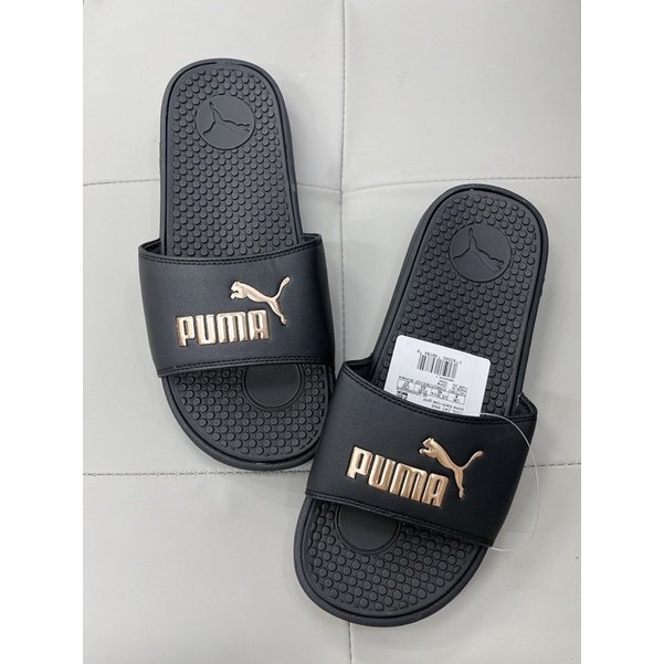 [CHÍNH HÃNG] DÉP PUMA COOL CAT WNS BLACK PINK GOLD SLIDE SANDAL - DÉP QUAI NGANG SIÊU ÊM