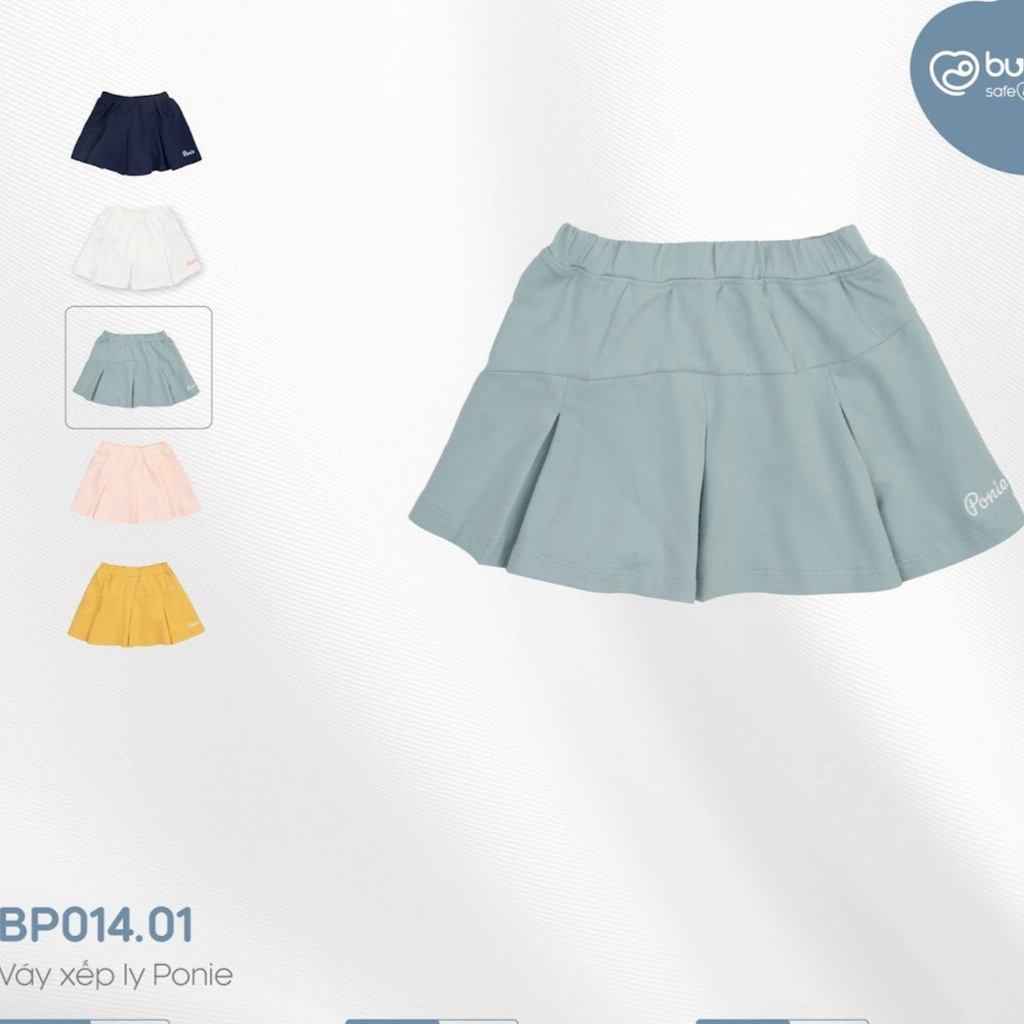 Váy xếp ly Polo Bu baby cho bé