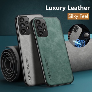 Ốp Điện Thoại Da Từ Tính Siêu Mỏng Cho Samsung Galaxy A52 A72 A53 A73 A33 5G A12 A13 4G A21S S21 FE S20 FE