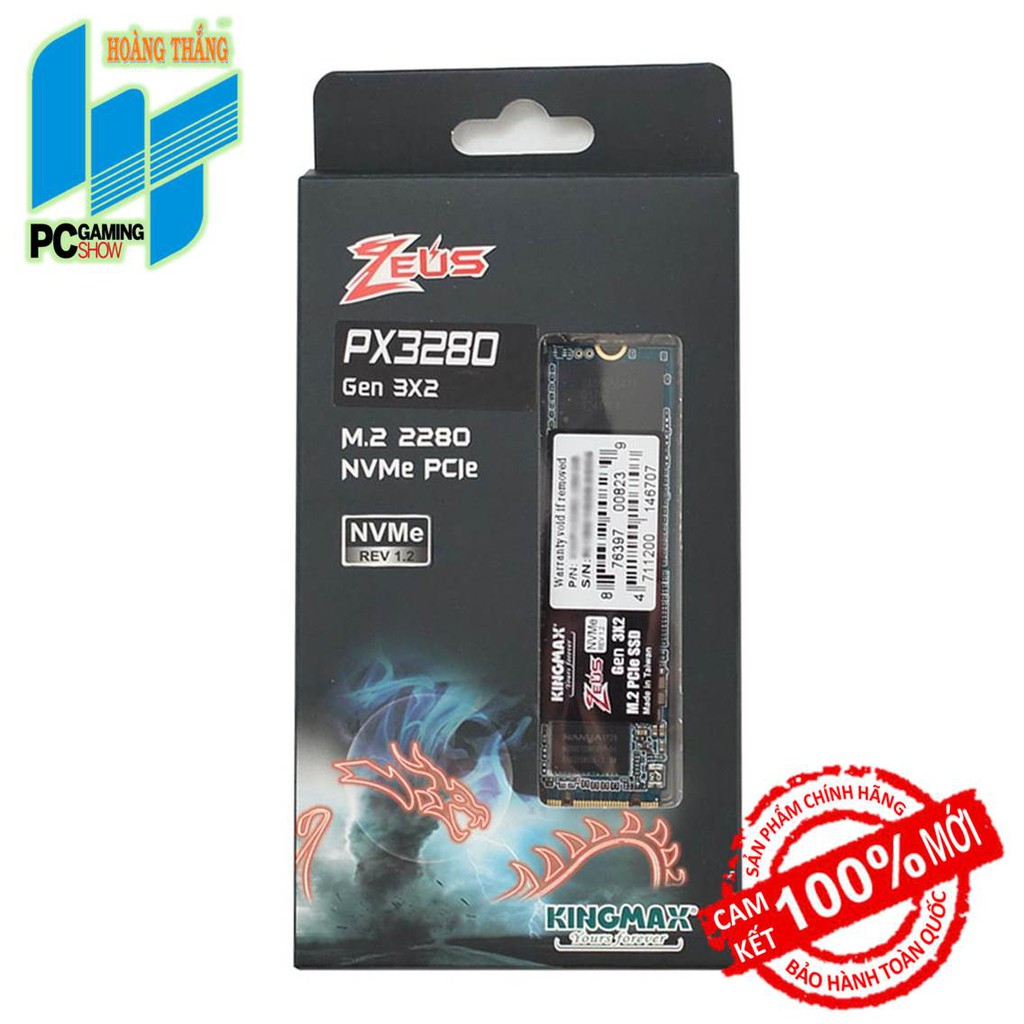 [Mã ELMS05 giảm 5% đơn 300k]Ổ cứng SSD Kingmax 128GB PX3280 Zeus (M.2-2280)