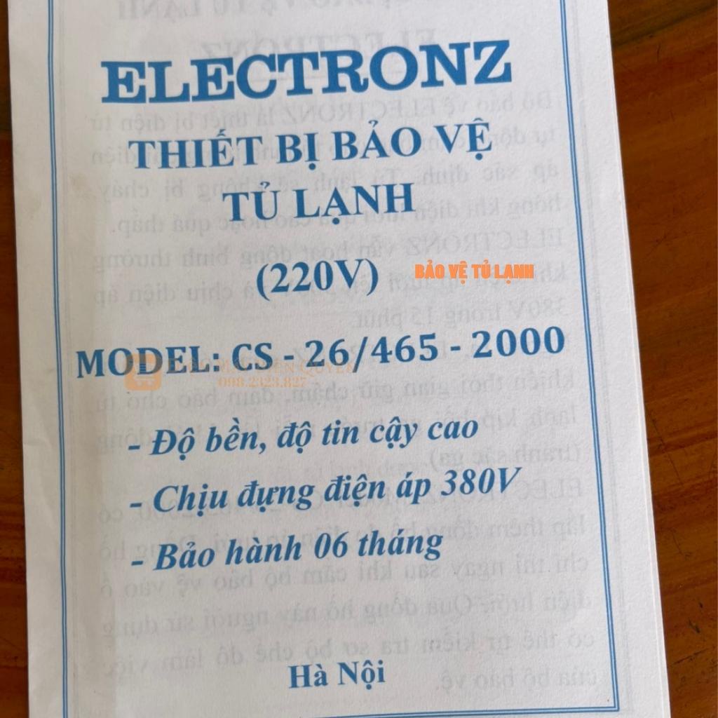 Bảo vệ tủ lạnh ELECTRONZ, bảo vệ ổn áp tủ đông, tự động tắt mở, hàng Việt Nam chất lượng cao (BH 06 Tháng)