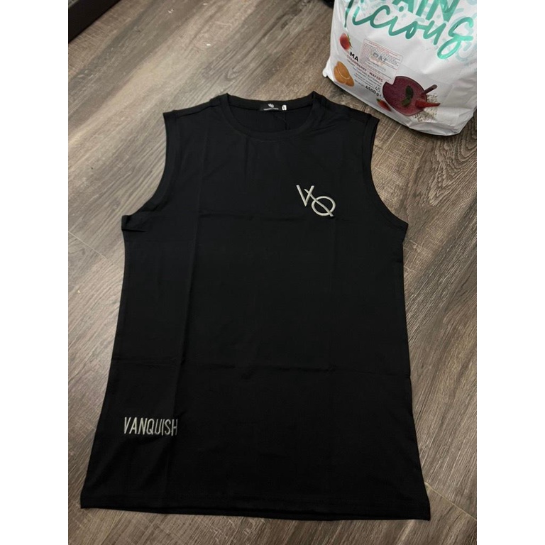 [Có sẵn] [Rẻ vô địch] Áo Tanktop logo VQ tập gym đá bóng đạp xe