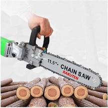 Bộ Cưa Xích Mini Gắn Máy Mài Cầm Tay Chainsaw 11.5" Lam Dài 30cm Bình Nhớt Tự Động Chuyển Đổi Máy Mài Thành Máy Cưa Xích