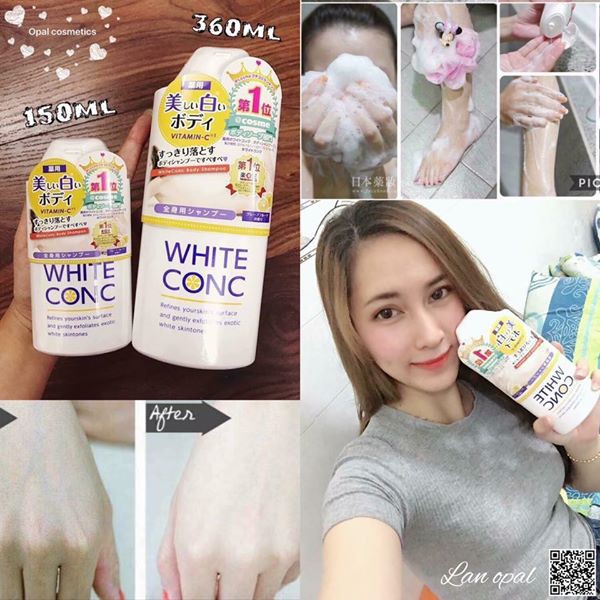 Sữa Tắm TRẮNG DA White Conc (2 size 360ml hoặc 150ml)