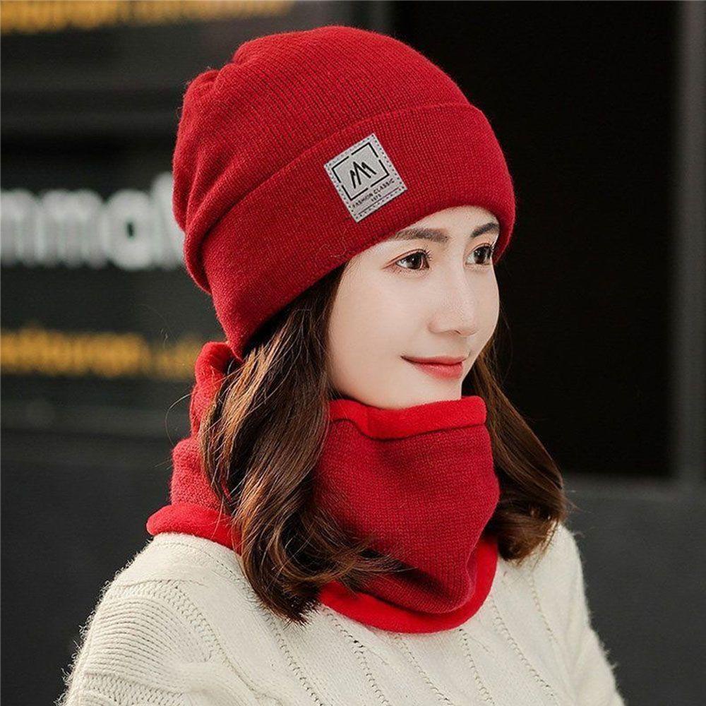 Osier1 Set Mũ Khăn Choàng Cổ Nhung Chống Gió Mùa Thu Đông