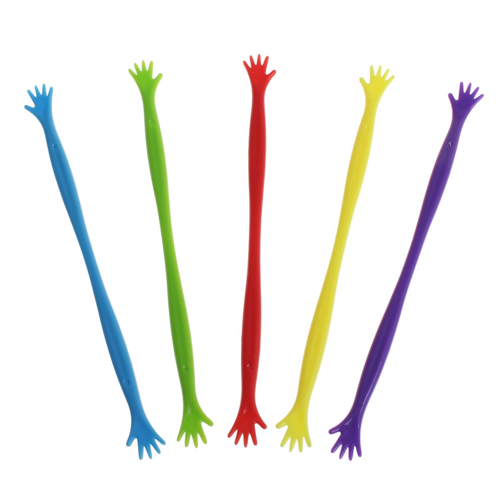 5pcs Durable  HELP ME Hand Drink Stirrers Bar Pub/Party/Kitchen Cocktail Swizzle Sticks Set