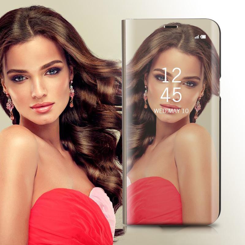 Hsm Fashion Cover Xiaomi Redmi 5 Plus Go Note 4 4x 3 Case Clear View Electroplate Mirror Flip Stand Cover