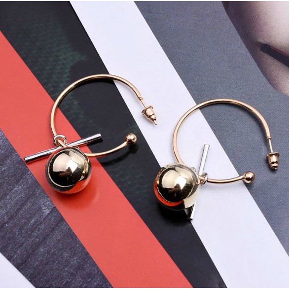 Khuyên tai tua rua hàn quốc tiểu thư phong cách Hàn Quốc dễ thương bông tai Unisex titan không gỉ