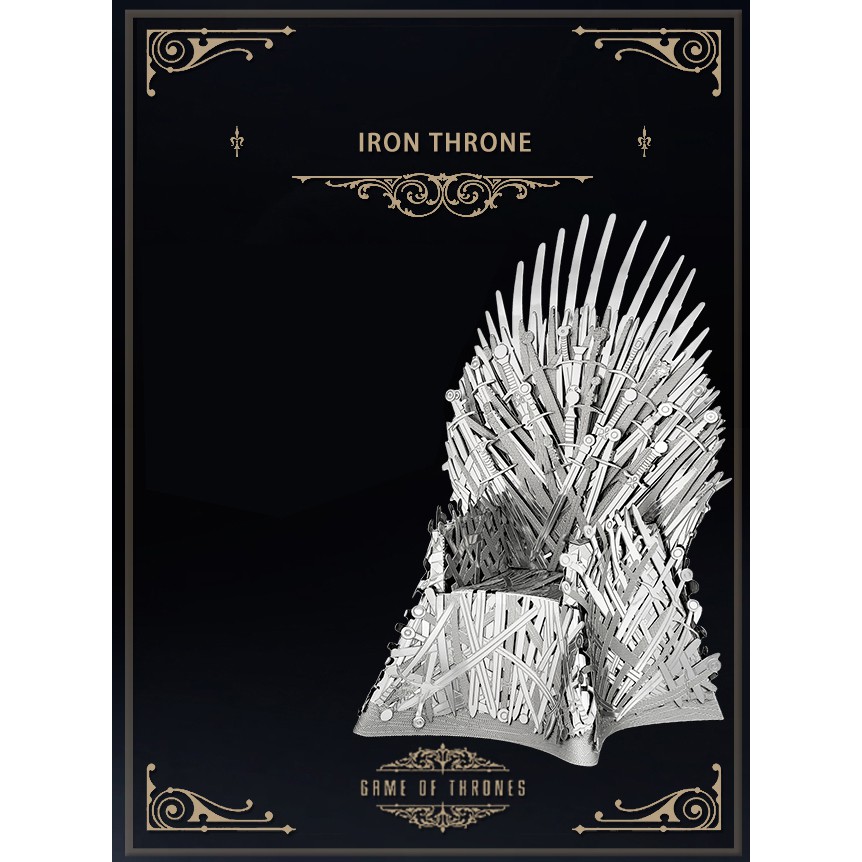 Mô hình lắp ghép kim loại 3d ngôi báu sắt-iron throne