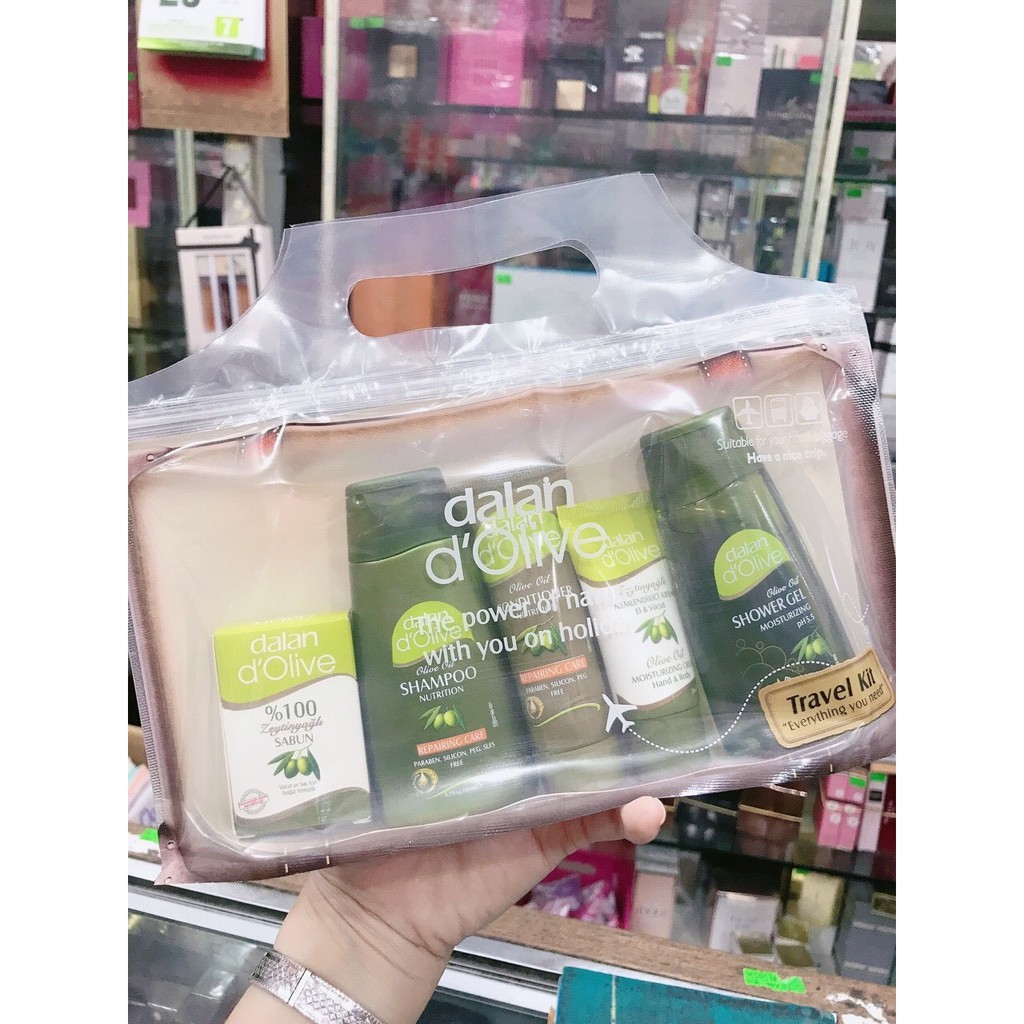 Bộ Kit du lịch chăm sóc cơ thể toàn diện từ tinh dầu ô liu Dalan d'olive Travel Kit