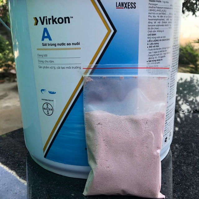 Thuốc diệt khuẩn bể cá Virkon A bayer gói lẻ 100g - cá cảnh