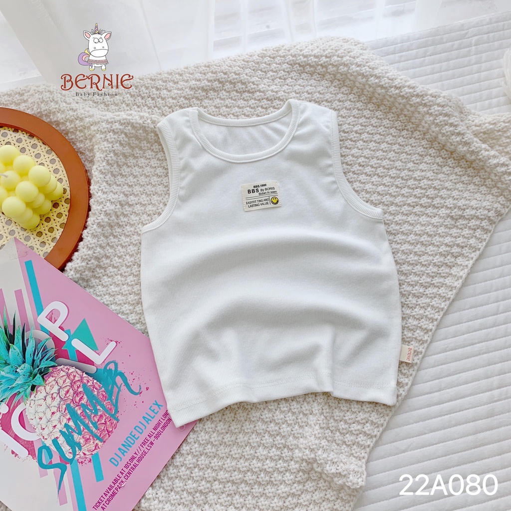 Áo ba lỗ bé trai cá tính, khoẻ khoắn, áo thun sát nách bé trai hàng  đẹp Bernie