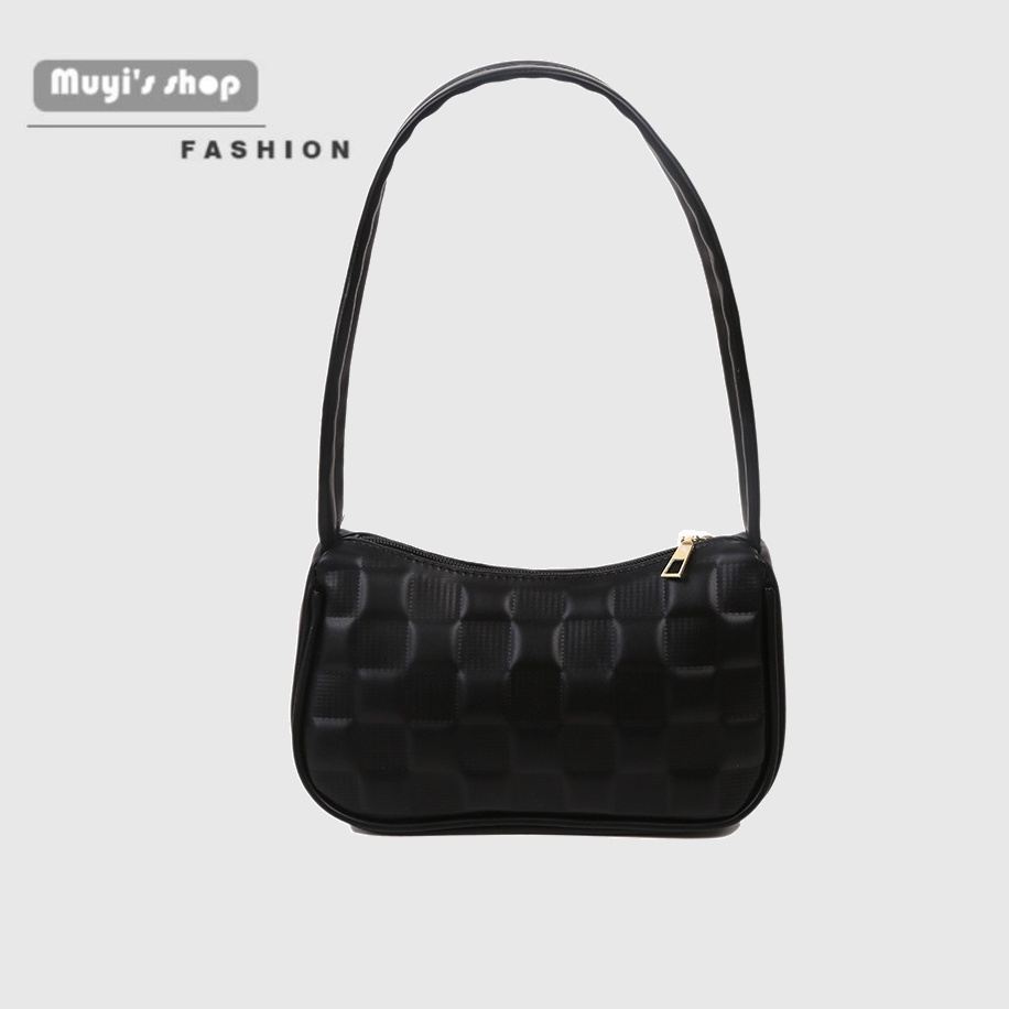Túi đeo một bên vai cỡ nhỏ màu trơn hình thoi thời trang mùa thu cổ điển mới năm 2021 phong cách phương Tây