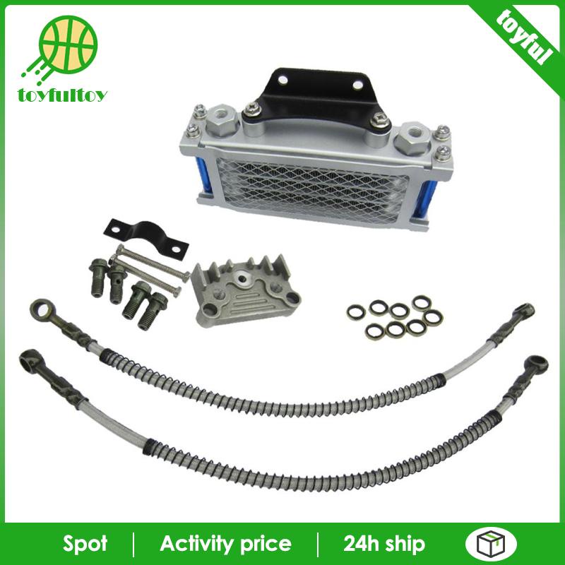 Bộ Tản Nhiệt Dầu Động Cơ Màu Bạc Cho Xe Mô Tô 125cc 140cc