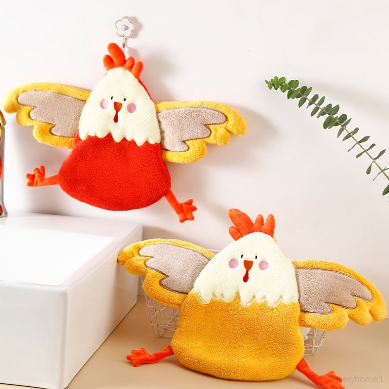 Khăn Lau Tay Treo Tường Hình Chú Gà Trống Dễ Thương