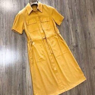 Đầm sơmi rút eo