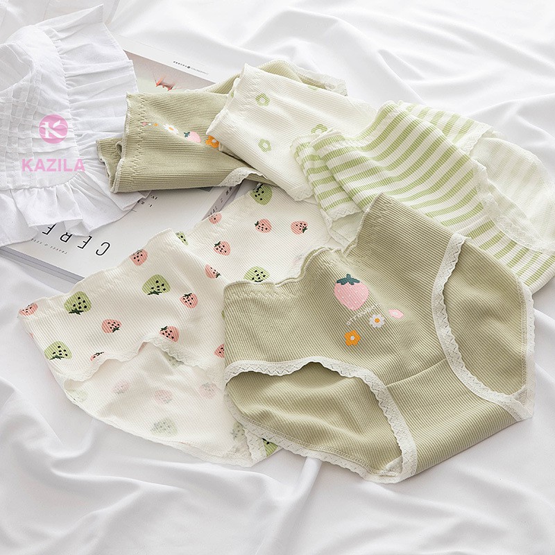 [Mã 12FASHIONSALE1 giảm 10K đơn 50K] Quần lót nữ hình quả dâu dễ thương, quần lót cotton xuất Nhật Kazila QLH70 | BigBuy360 - bigbuy360.vn
